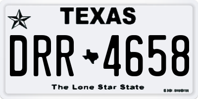 TX license plate DRR4658