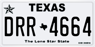 TX license plate DRR4664