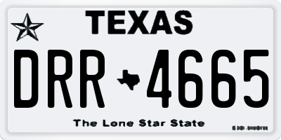 TX license plate DRR4665
