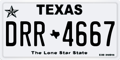 TX license plate DRR4667