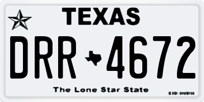 TX license plate DRR4672