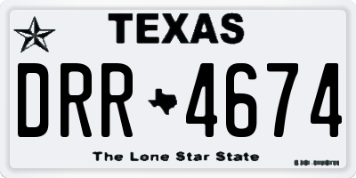 TX license plate DRR4674