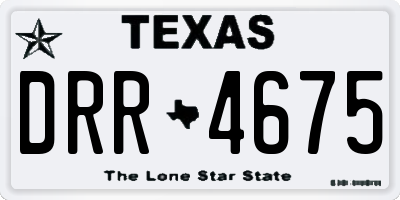 TX license plate DRR4675