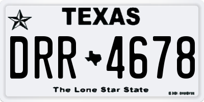 TX license plate DRR4678