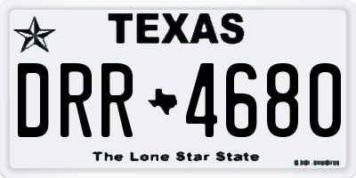 TX license plate DRR4680