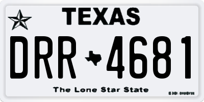 TX license plate DRR4681