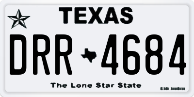TX license plate DRR4684