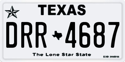 TX license plate DRR4687