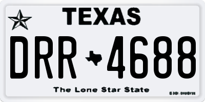 TX license plate DRR4688