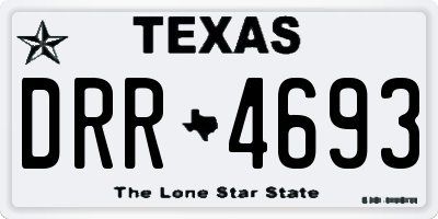 TX license plate DRR4693