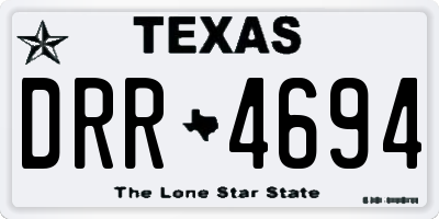 TX license plate DRR4694