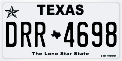 TX license plate DRR4698