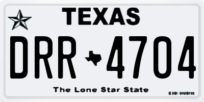 TX license plate DRR4704