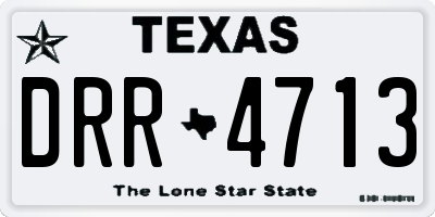 TX license plate DRR4713