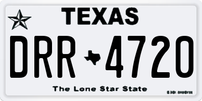 TX license plate DRR4720