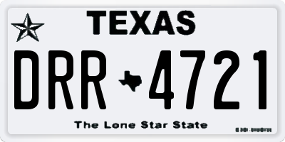 TX license plate DRR4721