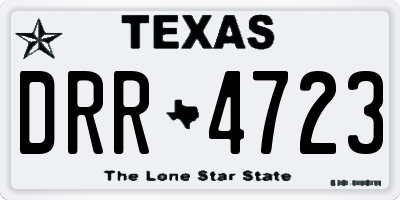 TX license plate DRR4723