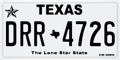 TX license plate DRR4726