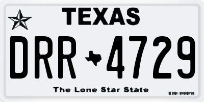 TX license plate DRR4729
