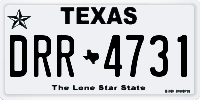 TX license plate DRR4731