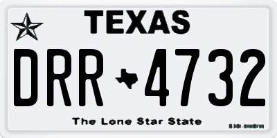 TX license plate DRR4732