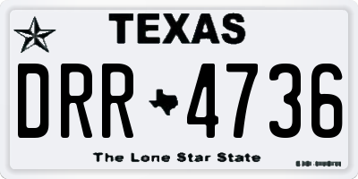 TX license plate DRR4736