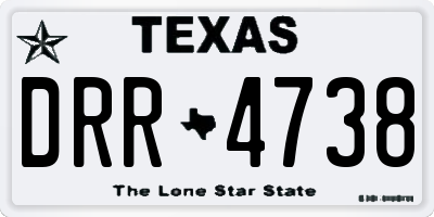 TX license plate DRR4738