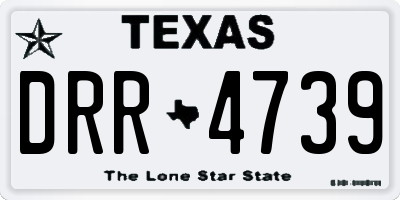 TX license plate DRR4739