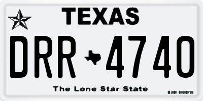 TX license plate DRR4740