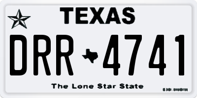 TX license plate DRR4741