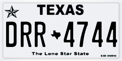 TX license plate DRR4744