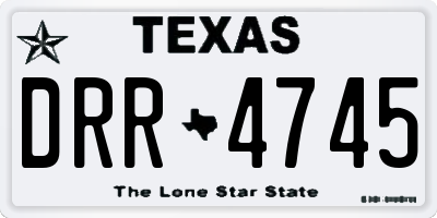 TX license plate DRR4745