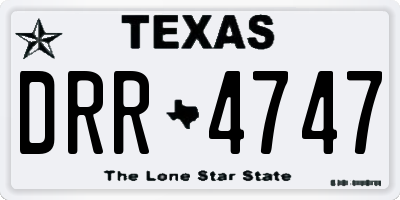 TX license plate DRR4747
