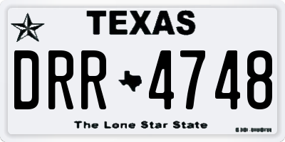 TX license plate DRR4748