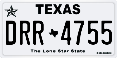 TX license plate DRR4755