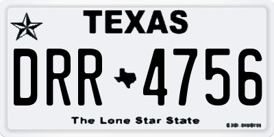 TX license plate DRR4756