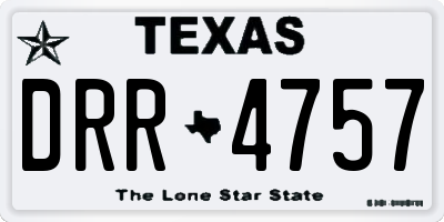 TX license plate DRR4757