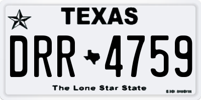 TX license plate DRR4759