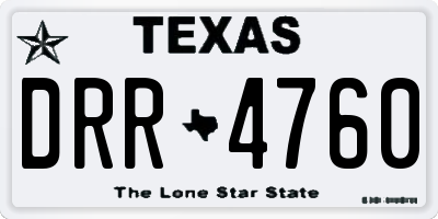 TX license plate DRR4760