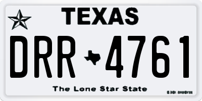 TX license plate DRR4761