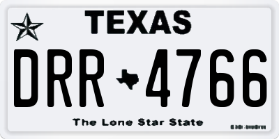 TX license plate DRR4766