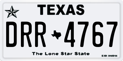 TX license plate DRR4767