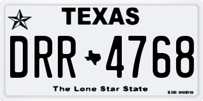TX license plate DRR4768