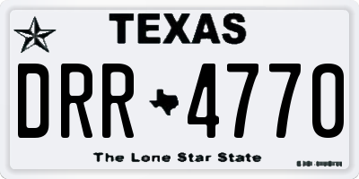 TX license plate DRR4770