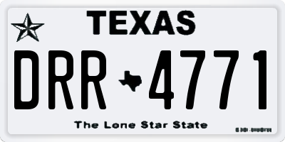 TX license plate DRR4771