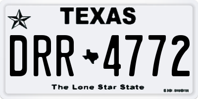 TX license plate DRR4772