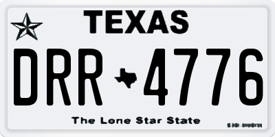 TX license plate DRR4776
