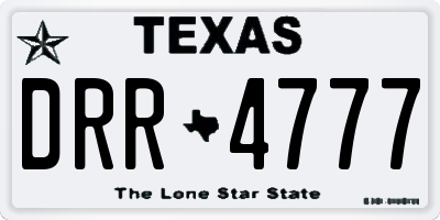TX license plate DRR4777