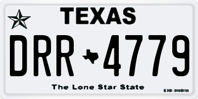 TX license plate DRR4779