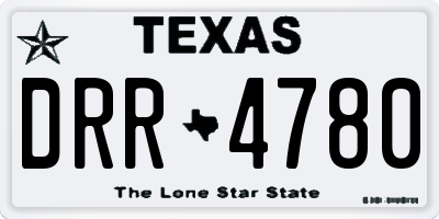TX license plate DRR4780